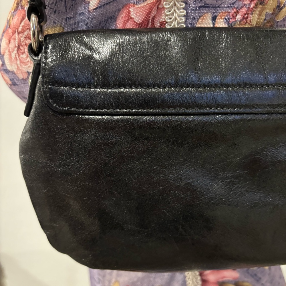 Coach poppy glossy liquid leather top handle mini pouch shoulder bag - Picture 12 of 16